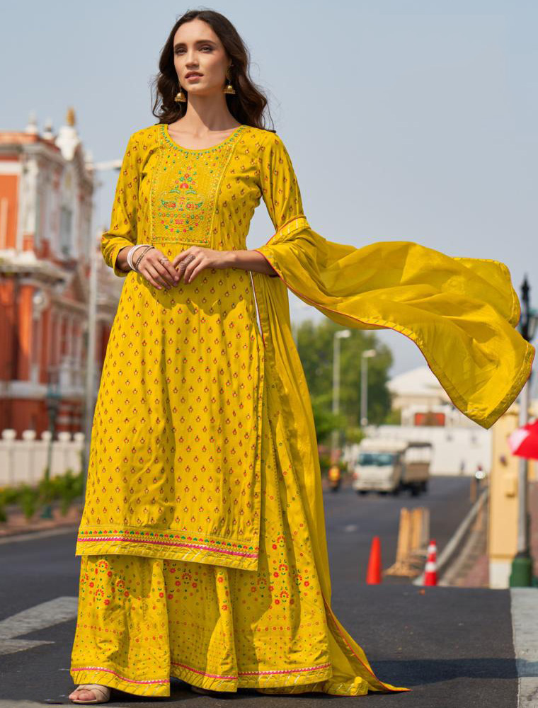 Yellow Designer Lehenga Kurti Outfit - Rana's by Kshitija