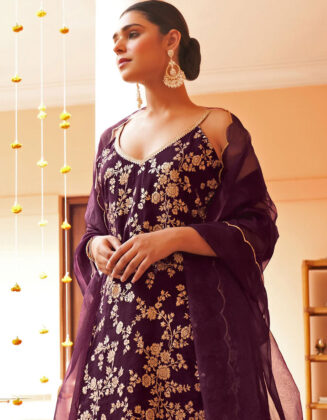 Celebrity Design Kurta with Palazzo and Dupatta