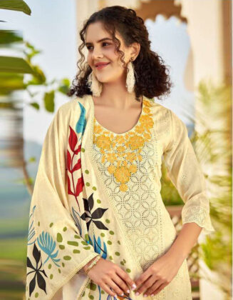 Chikan Handwork Cambric Cotton Suits Tacao