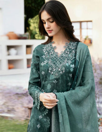 Pure Cotton Luxury Lawn Heavy Embroidery Suits D4