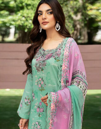 Pure Cotton Luxury Lawn Heavy Embroidery Suits D6