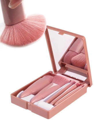 Makeup Brush Set With Mirror Case