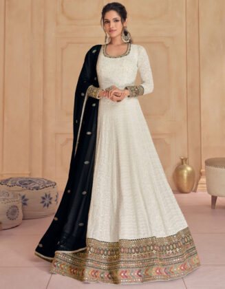 Real Georgette Designer Long Party Gown