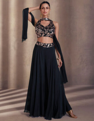 Party Wear Designer Outfit Black