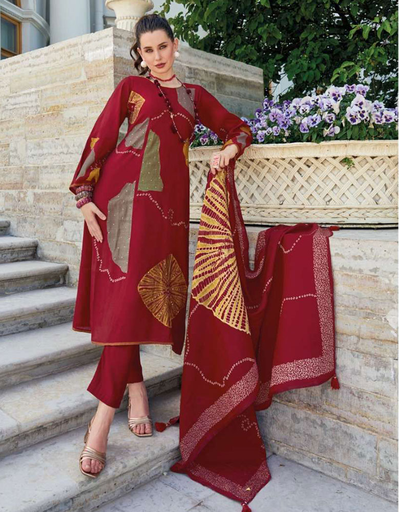 Stylish Pant Style Elegant Suit Merlot