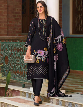 Designer Embroidered Viscose Suit D1