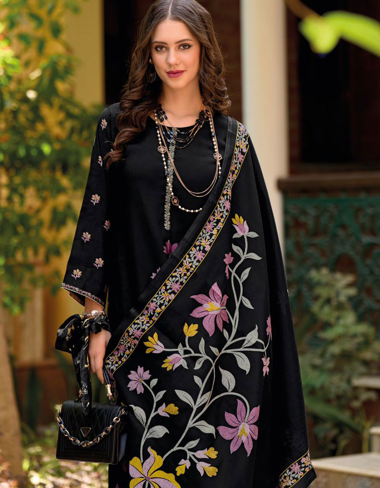 Designer Embroidered Viscose Suit D2