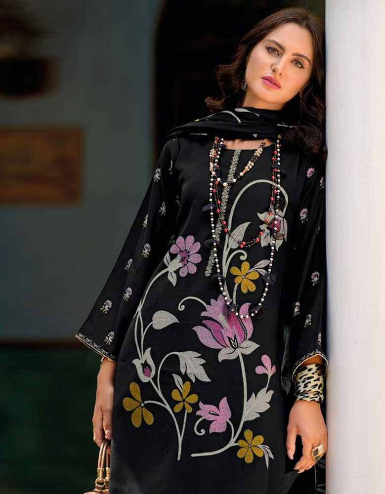 Designer Embroidered Viscose Suit D3