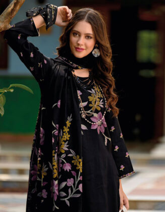 Designer Embroidered Viscose Suit D4