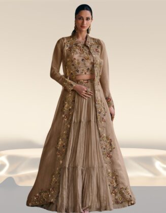 Designer Indo Western Party Wear Dress Beaver