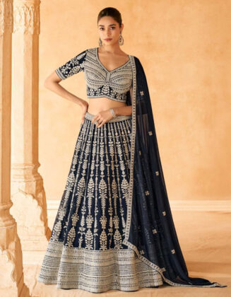 Wedding & Party Wear Lehenga Choli Black