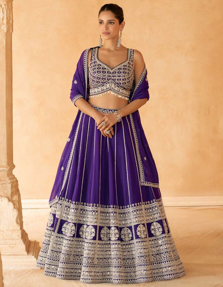 Wedding & Party Wear Lehenga Choli Purple Iris