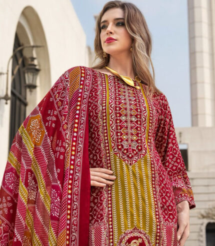 Alpine Viscose Rayon Digital Print Suit