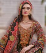 Mocha Viscose Rayon Digital Print Suit