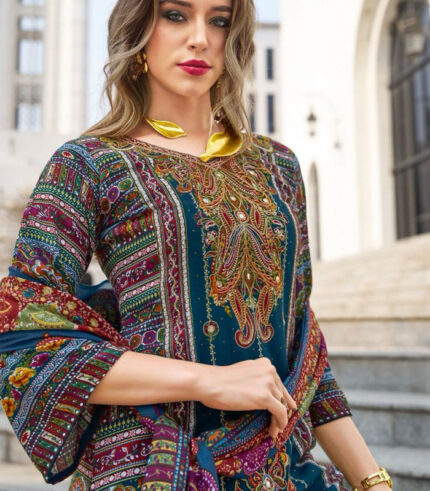 Rhino Viscose Rayon Digital Print Suit
