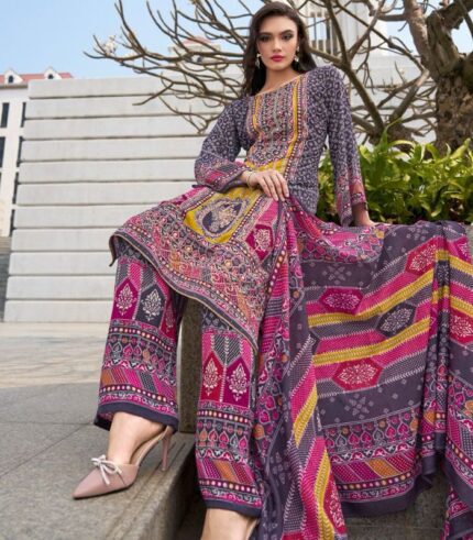 Regal Viscose Rayon Digital Print Suit