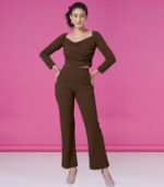 Chic Lounge Co-Ord Set for Women Brown
