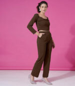 Chic Lounge Co-Ord Set for Women Brown