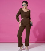 Chic Lounge Co-Ord Set for Women Brown