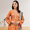 orange Cotton Delight Summer Suits Orange