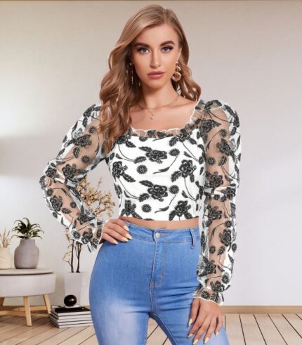 Pearl Whisper Floral Top