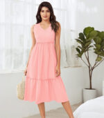 Rosy Charm Summer Dress