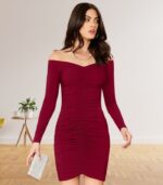 Scarlet Off-Shoulder Party Dress