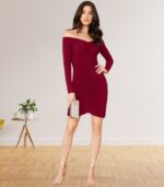 Scarlet Off-Shoulder Party Dress