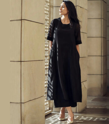 Silken Charm Kurta Pant Set