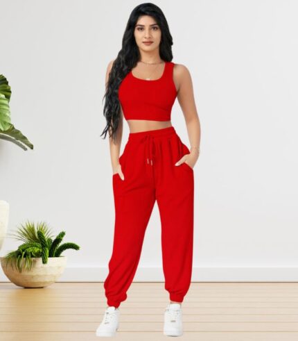 Urban Blush Jogger Set Red