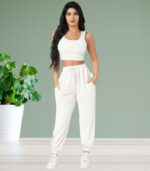 Urban Blush Jogger Set white
