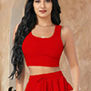 red Urban Blush Jogger Set Red