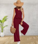 City Cool Relaxed Outfit Maroon