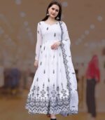 Nazakat White Anarkali Gown